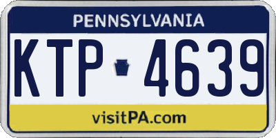 PA license plate KTP4639