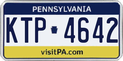 PA license plate KTP4642