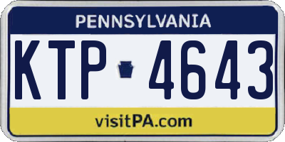 PA license plate KTP4643