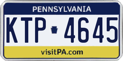 PA license plate KTP4645