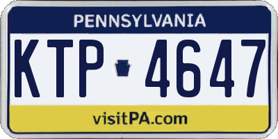 PA license plate KTP4647