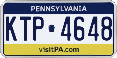 PA license plate KTP4648