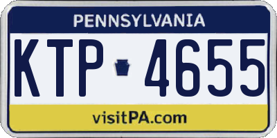 PA license plate KTP4655