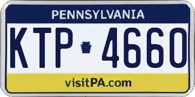PA license plate KTP4660