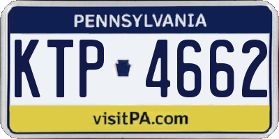 PA license plate KTP4662