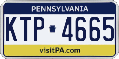 PA license plate KTP4665