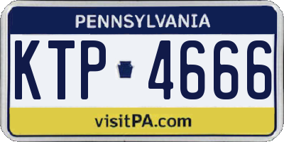 PA license plate KTP4666