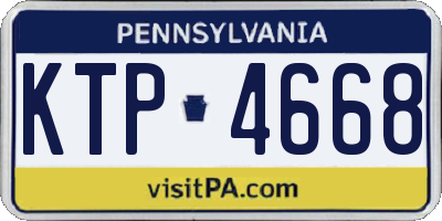 PA license plate KTP4668