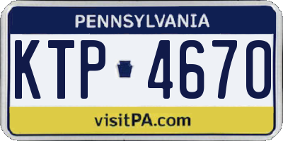 PA license plate KTP4670