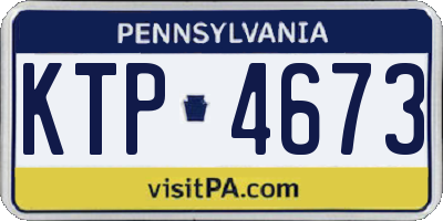 PA license plate KTP4673