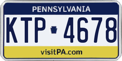 PA license plate KTP4678
