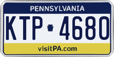 PA license plate KTP4680