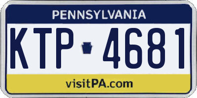 PA license plate KTP4681
