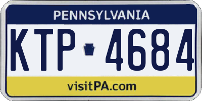 PA license plate KTP4684