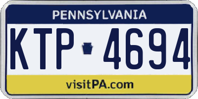 PA license plate KTP4694