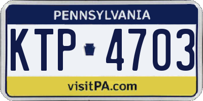 PA license plate KTP4703