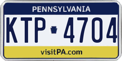 PA license plate KTP4704