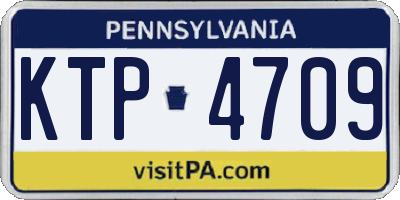 PA license plate KTP4709
