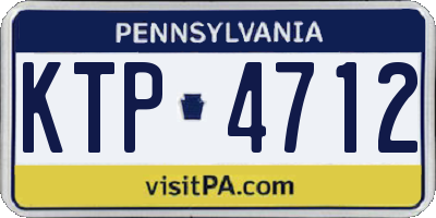 PA license plate KTP4712