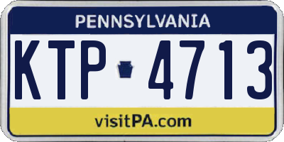 PA license plate KTP4713