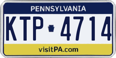 PA license plate KTP4714
