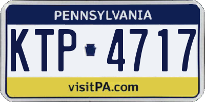 PA license plate KTP4717