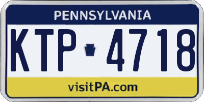 PA license plate KTP4718