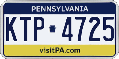 PA license plate KTP4725