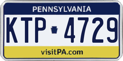 PA license plate KTP4729