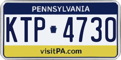 PA license plate KTP4730