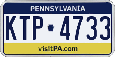 PA license plate KTP4733