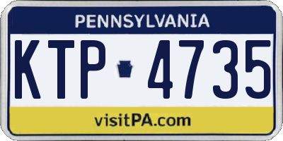 PA license plate KTP4735