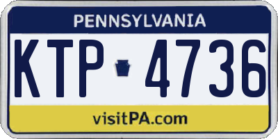 PA license plate KTP4736
