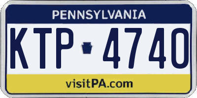 PA license plate KTP4740