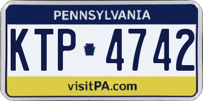 PA license plate KTP4742