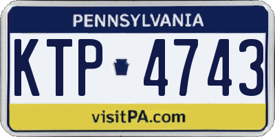 PA license plate KTP4743