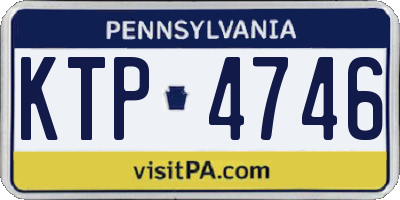 PA license plate KTP4746