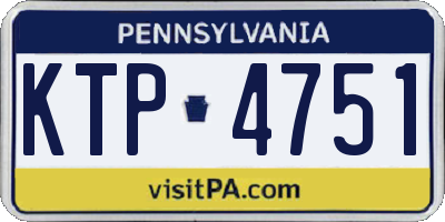 PA license plate KTP4751