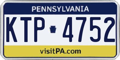 PA license plate KTP4752
