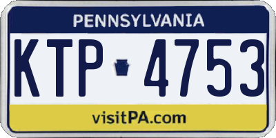 PA license plate KTP4753