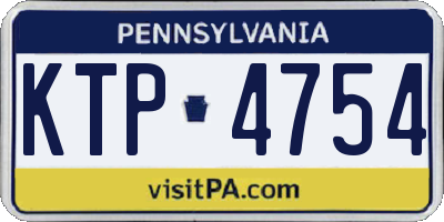 PA license plate KTP4754