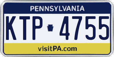 PA license plate KTP4755