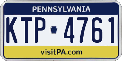 PA license plate KTP4761