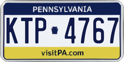 PA license plate KTP4767