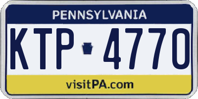 PA license plate KTP4770