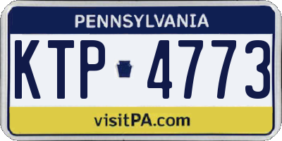 PA license plate KTP4773