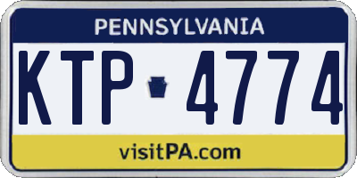 PA license plate KTP4774
