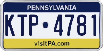 PA license plate KTP4781