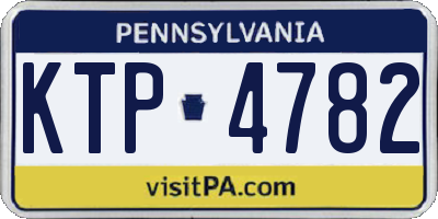 PA license plate KTP4782