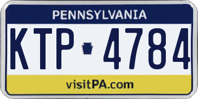 PA license plate KTP4784